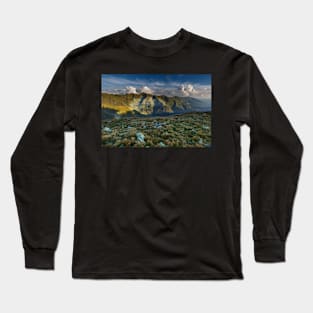 Alpine landscape in a cloudy day Long Sleeve T-Shirt